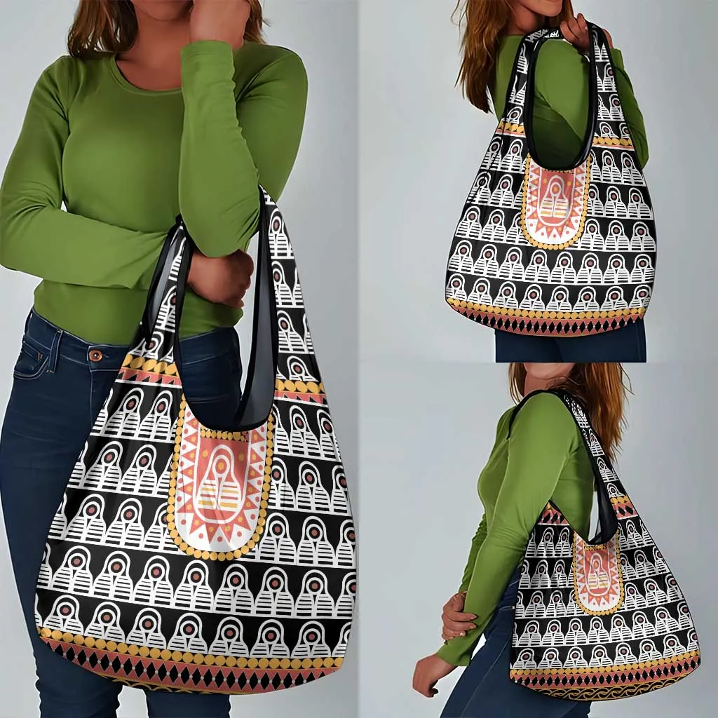 Cameroon Traditional Toghu Pattern Grocery Bag LT15