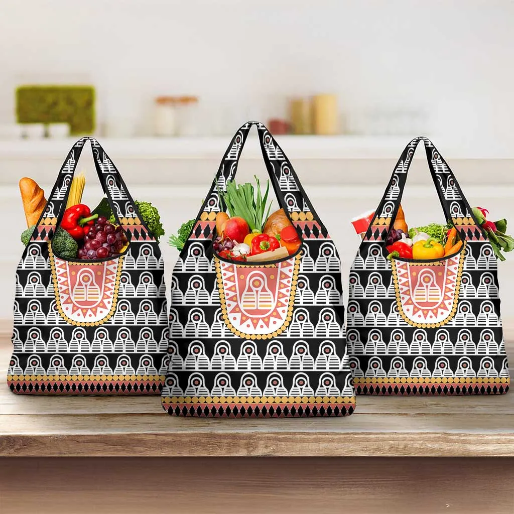 Cameroon Traditional Toghu Pattern Grocery Bag LT15