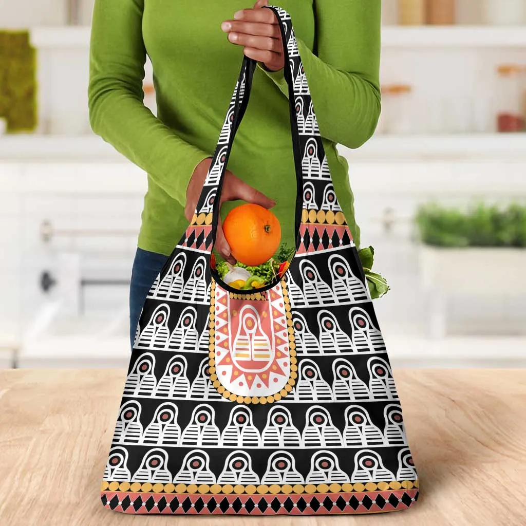 Cameroon Traditional Toghu Pattern Grocery Bag LT15