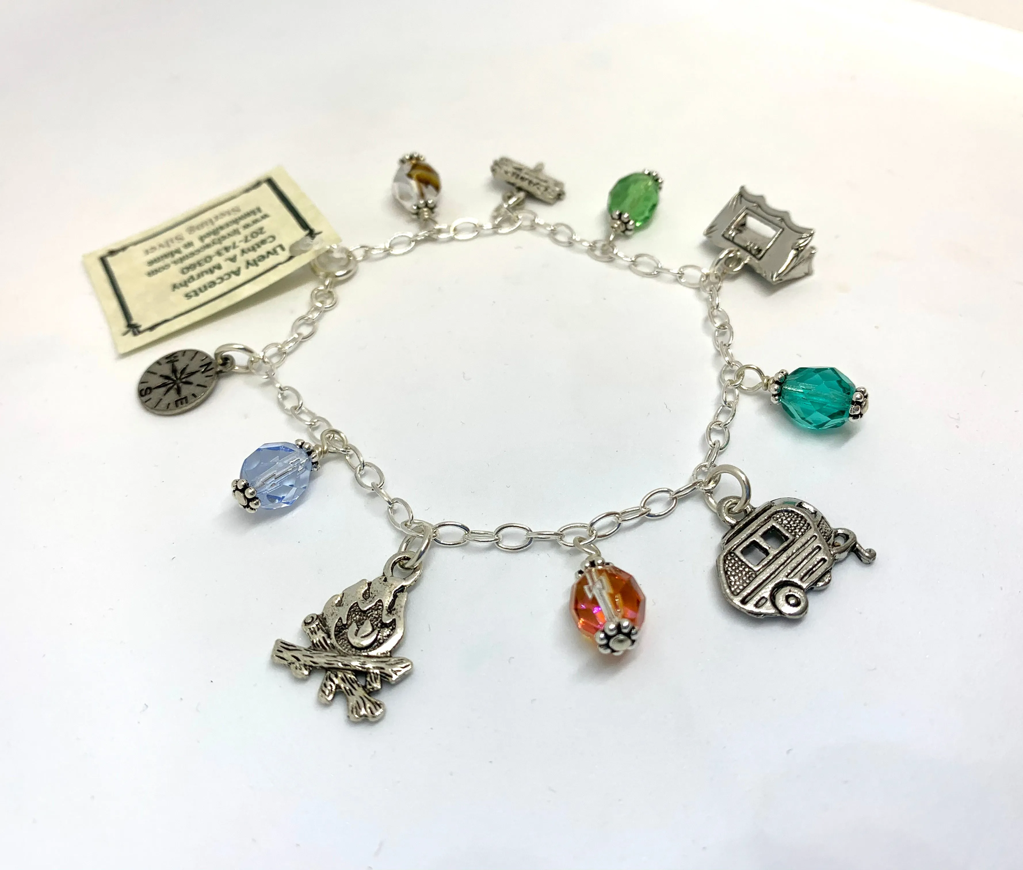 Camping Charm Bracelet