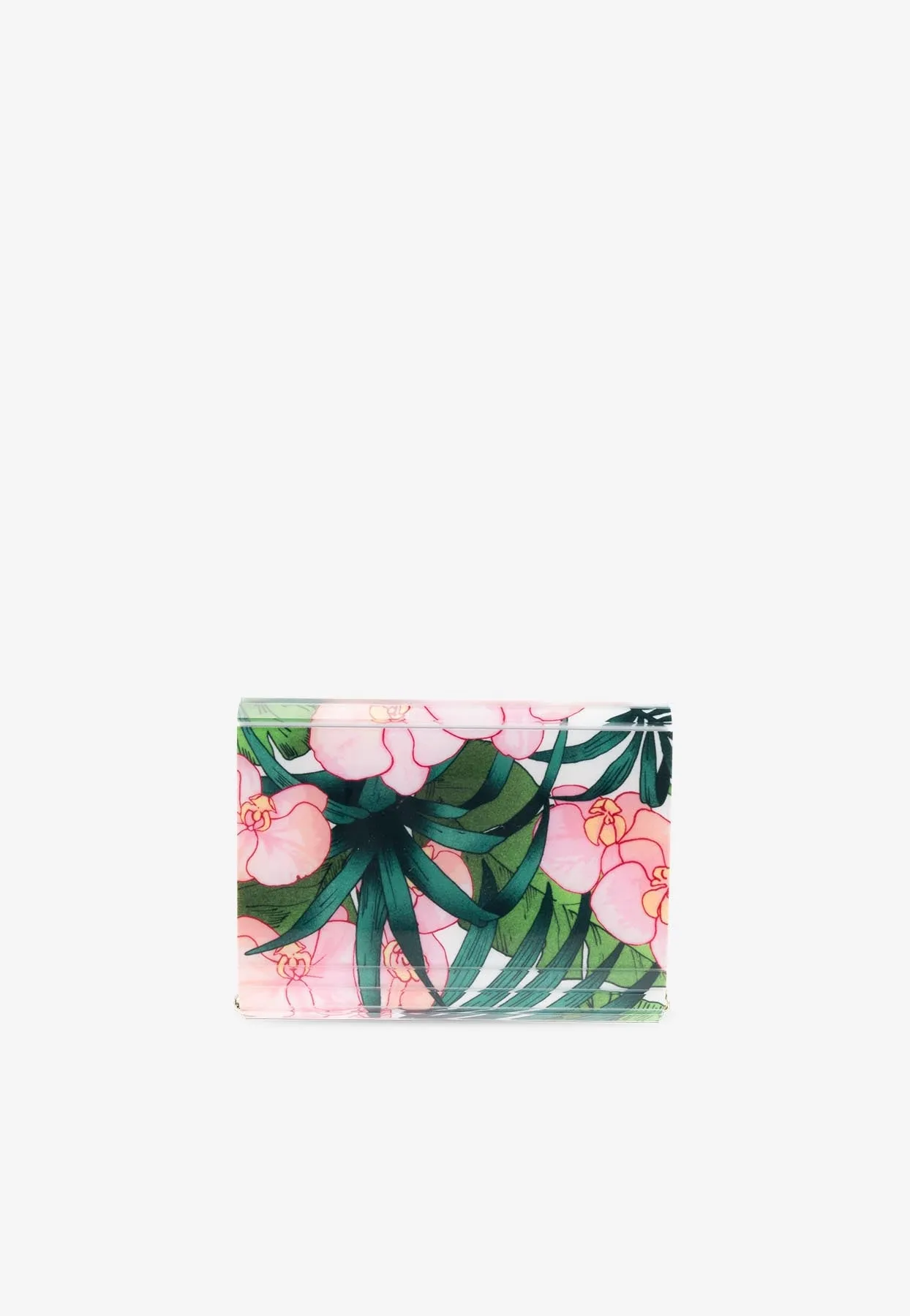 Candy Tropical Orchid Acrylic Clutch Bag