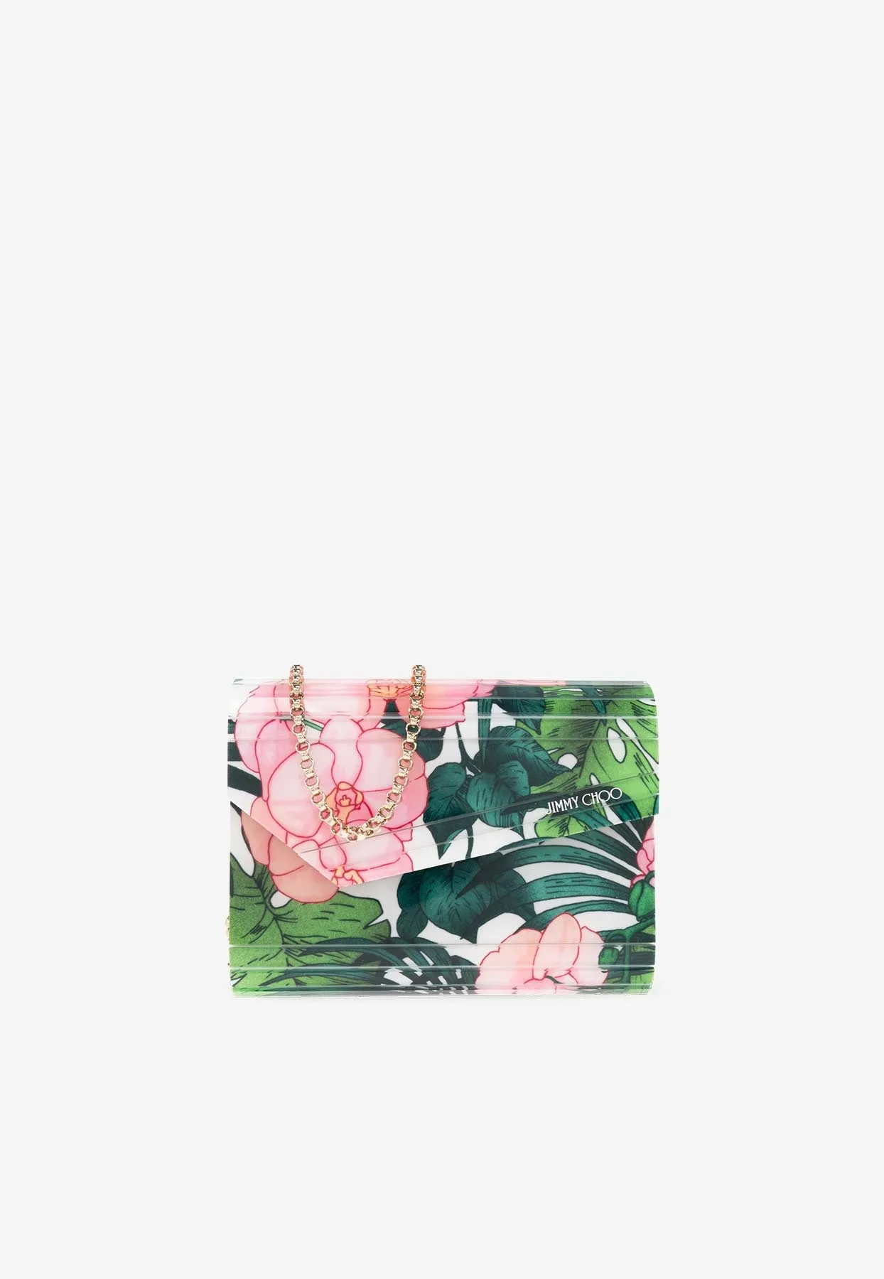 Candy Tropical Orchid Acrylic Clutch Bag