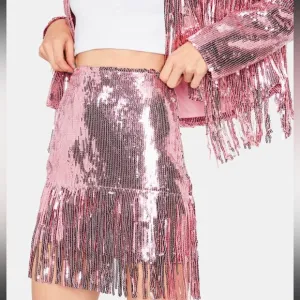 CAPSULE: Blindin'Baddie Pink Sequin Skirt NWTSize XL