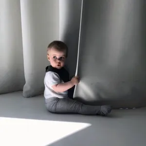 Carla Baby Footed Leggings (Dark Grey)