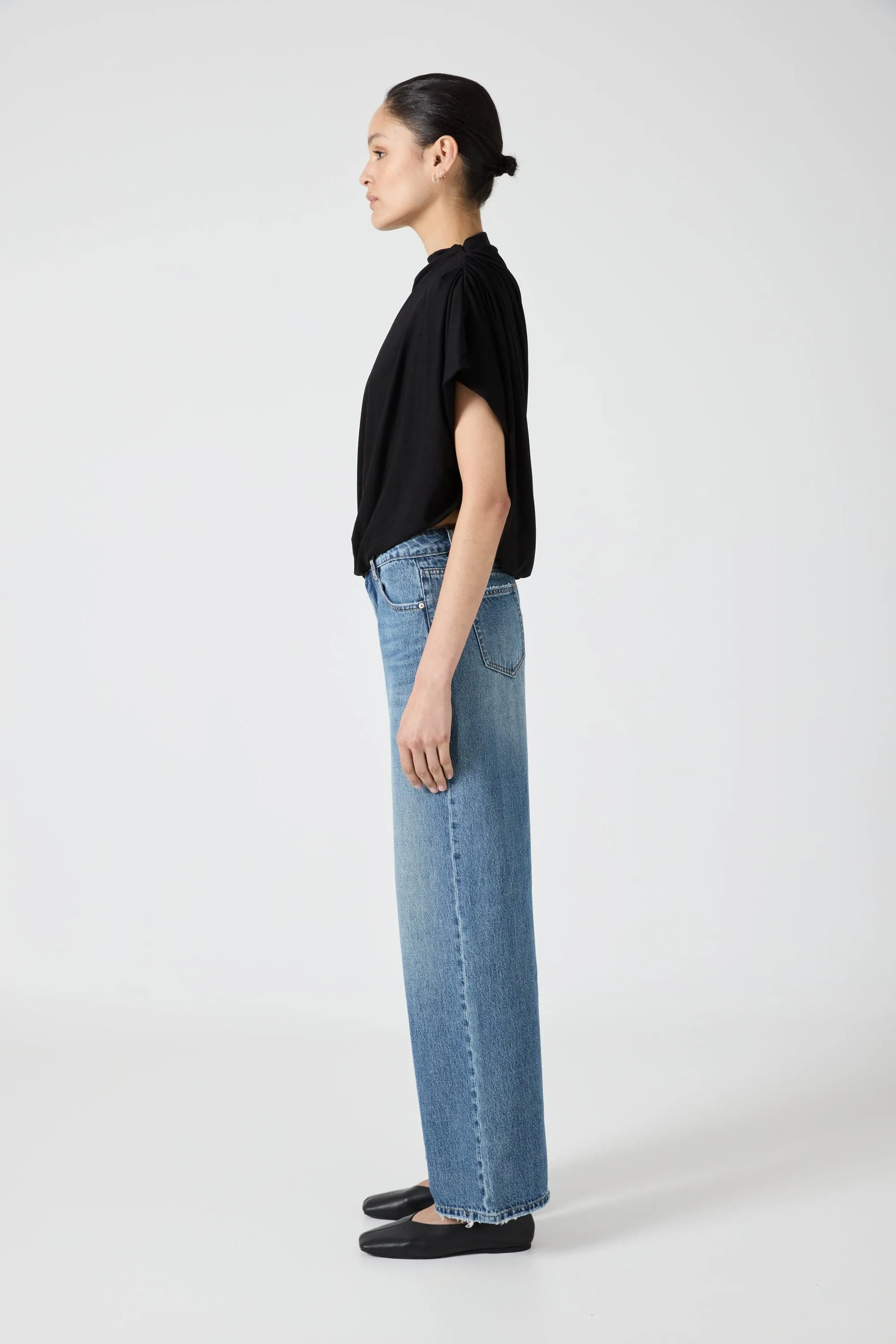 CASCADE JERSEY TOP | BLACK