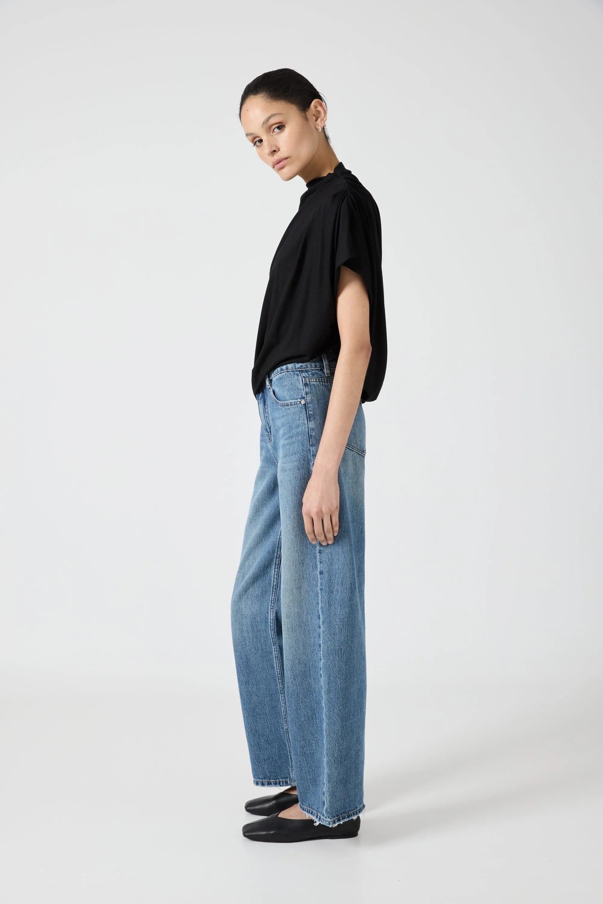 CASCADE JERSEY TOP | BLACK