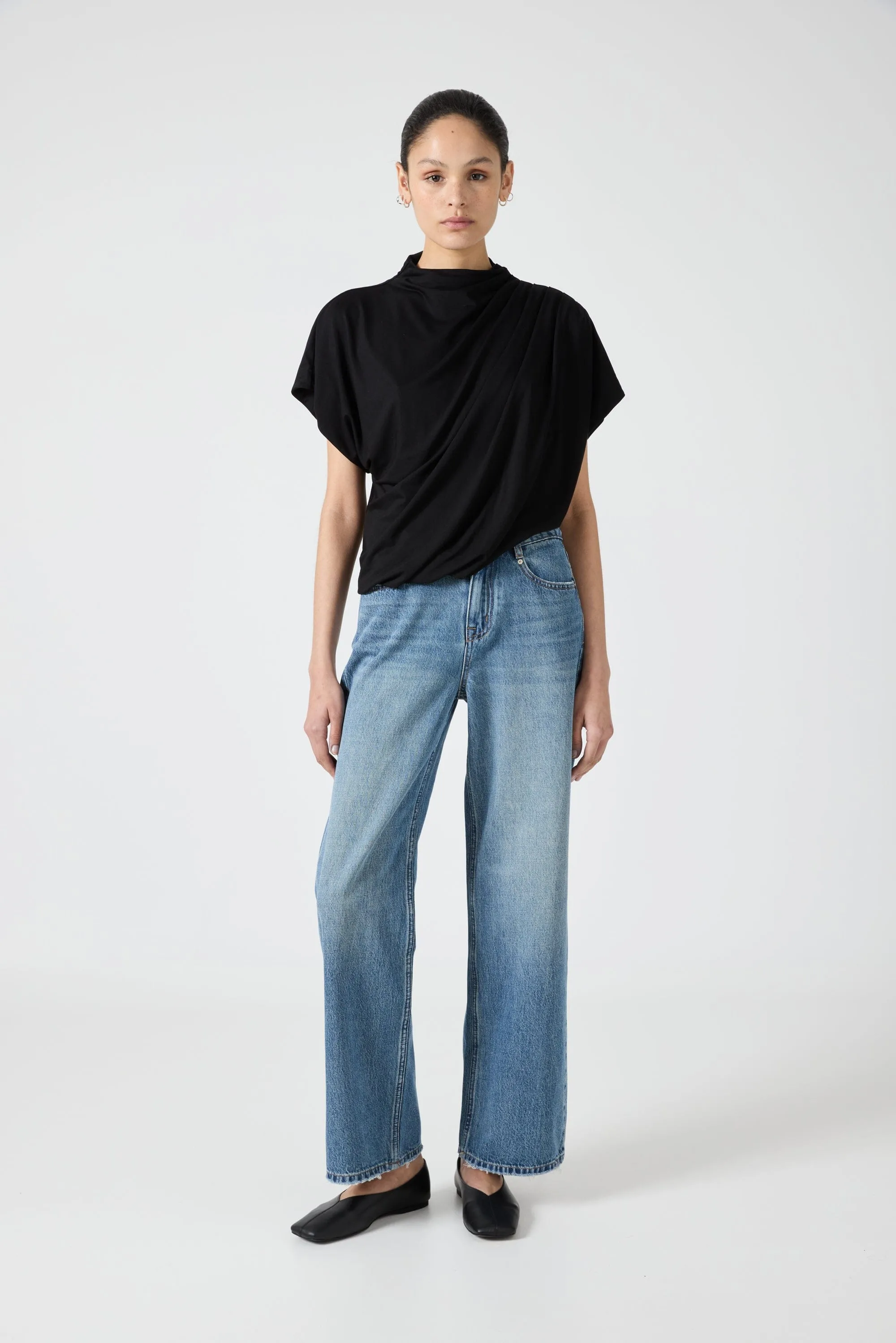CASCADE JERSEY TOP | BLACK