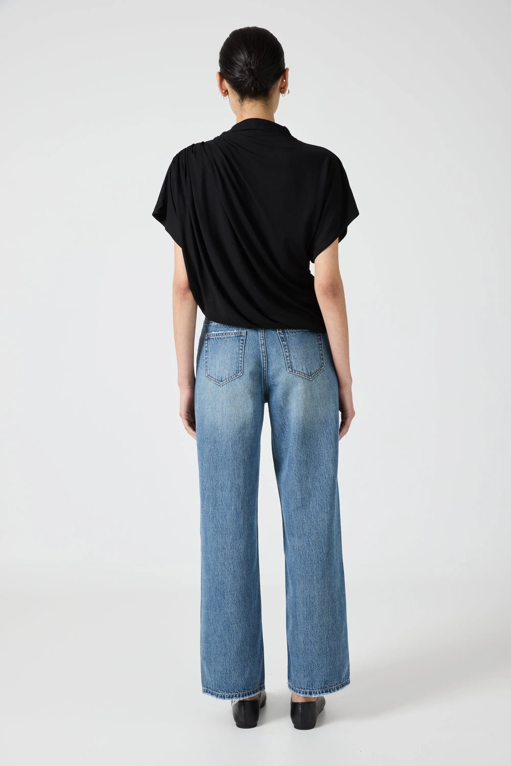 CASCADE JERSEY TOP | BLACK