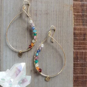 Chakra Balancing Gold Hoops
