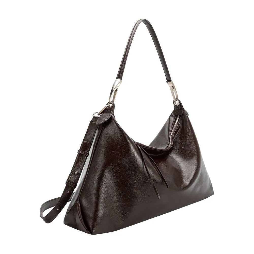 Charlie Espresso Recycled Vegan Bag - Melie Bianco