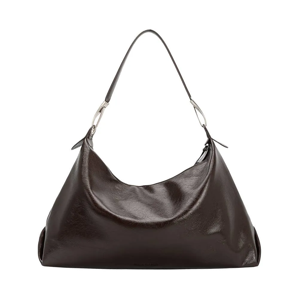 Charlie Espresso Recycled Vegan Bag - Melie Bianco