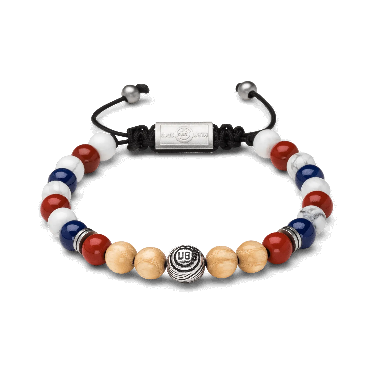Chicago Cubs Round Macrame Bracelet 8mm