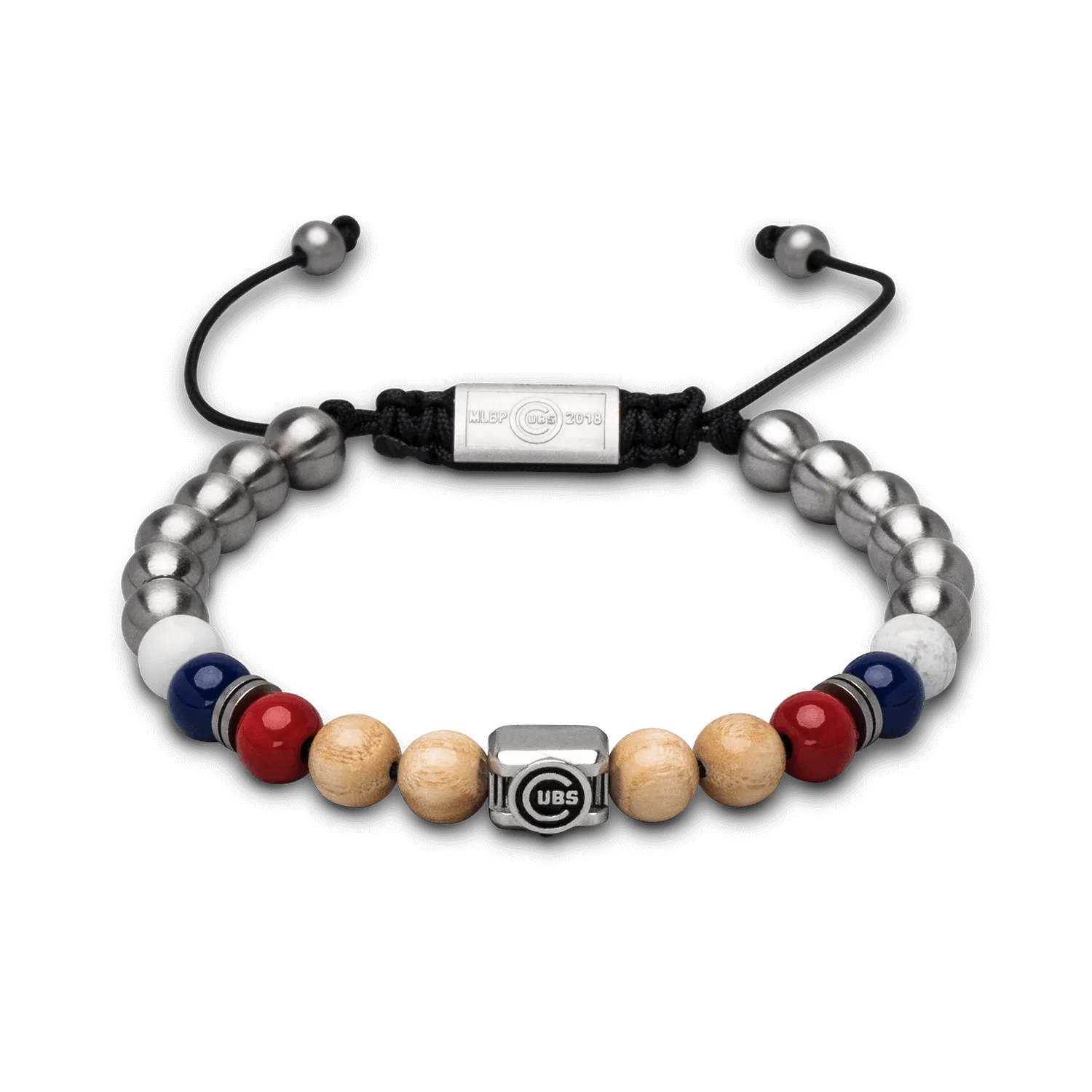 Chicago Cubs Square Macrame Bracelet 8mm