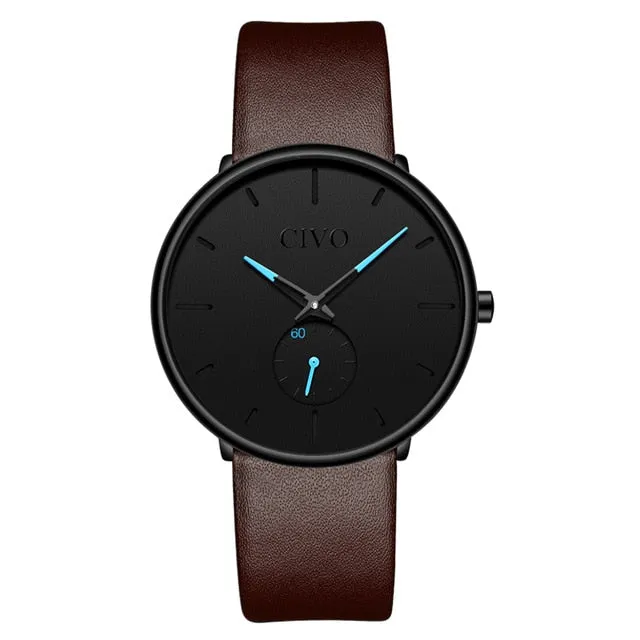 CIVO Ultra-Slim Minimalist Quartz Watch