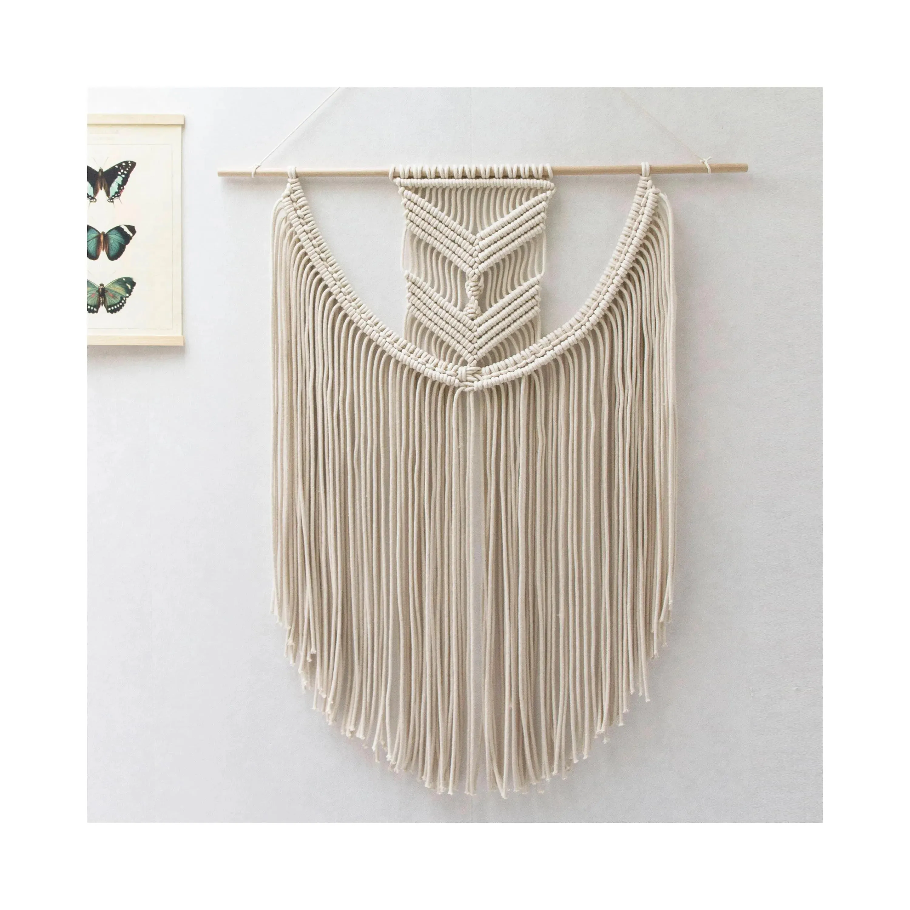 Classic Eva Hand Woven Macrame Wall Hanging - Beige