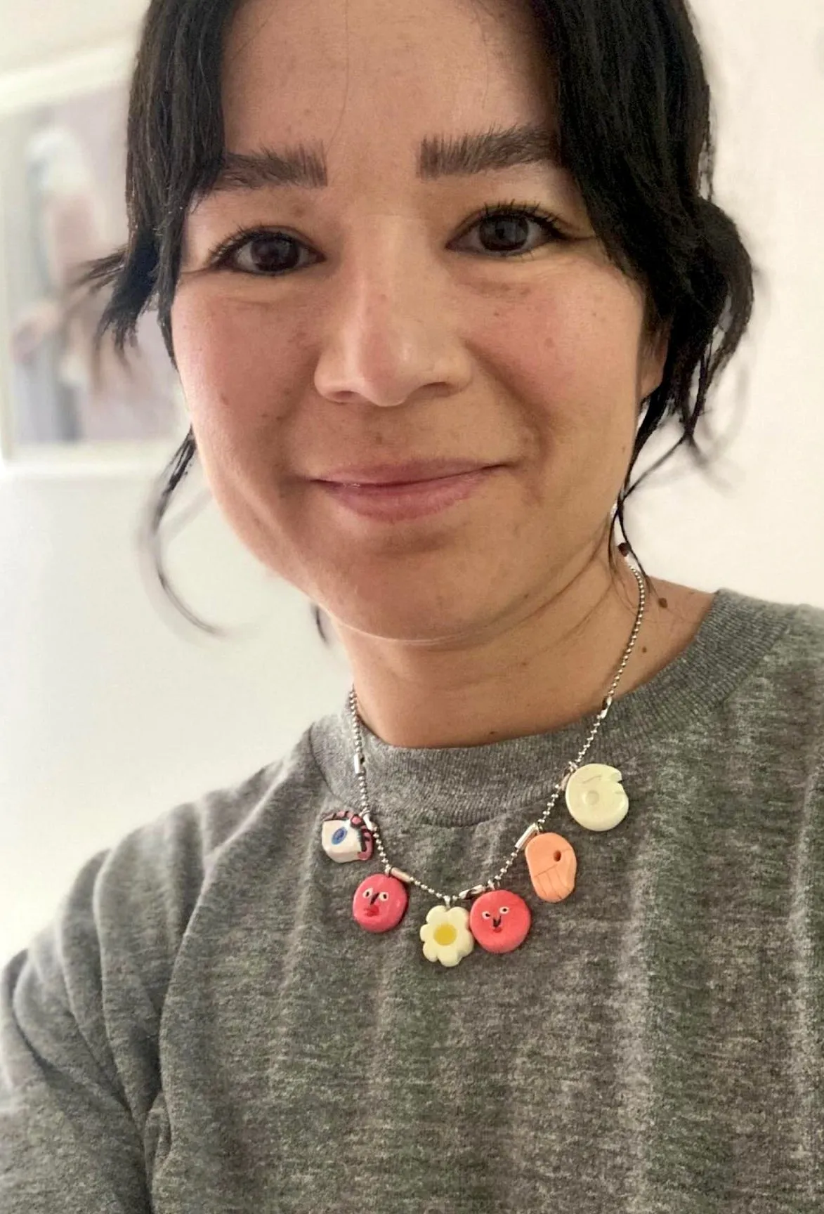 Clay Charm Necklaces On Ball Chain - Tiffany Charms