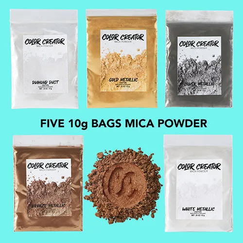 Color Creator Premier Kit 20 - Mica Powders Alcohol Inks & Glitters