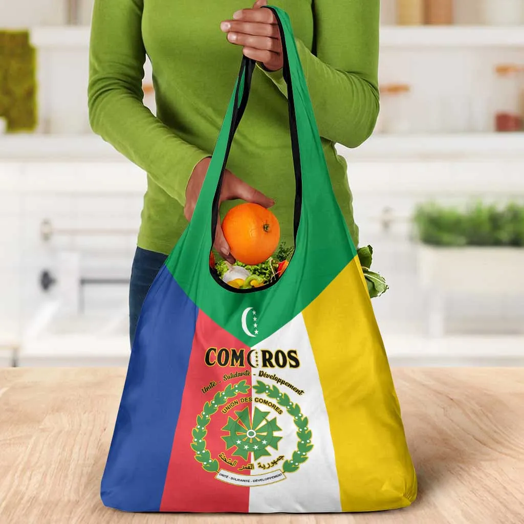 Comoros Coat Of Arms Flag Style Grocery Bag LT15