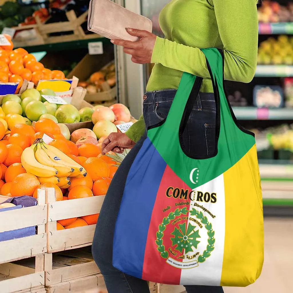 Comoros Coat Of Arms Flag Style Grocery Bag LT15