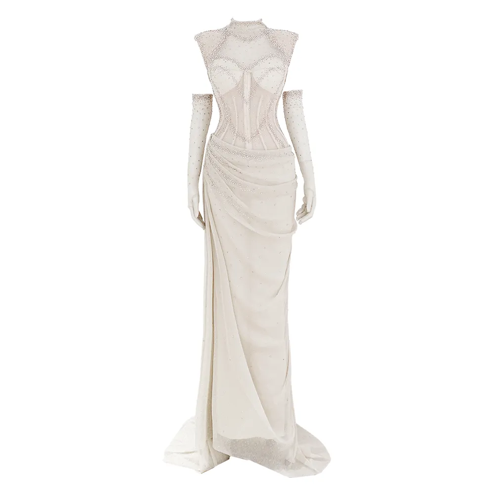 Corset Sequin Evening Dress