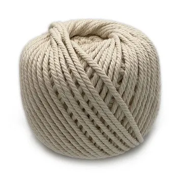 Cotton Macrame Cord - Natural 3mm X 100 Metres