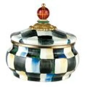 Courtly Check Squashed Pot
