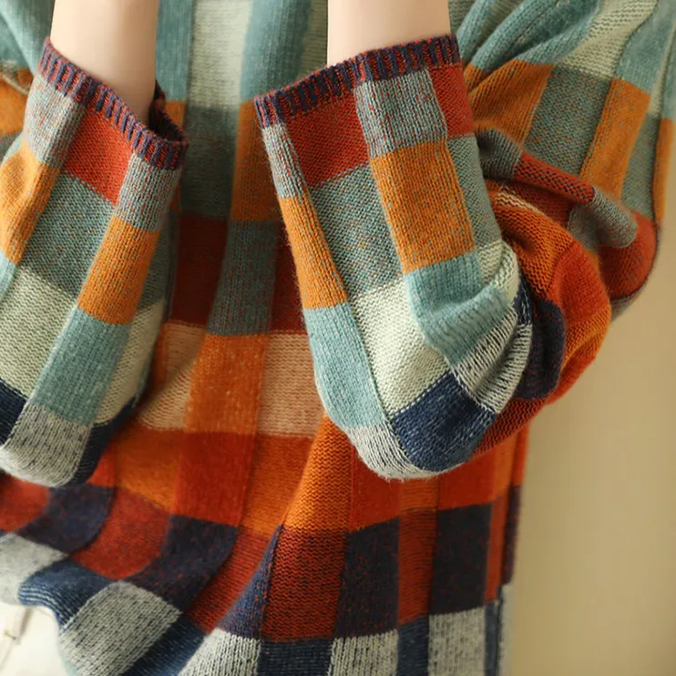 Couture Patchwork™ | Women's Turtleneck Sweater | Soft Knit, Unique Patchwork Design & Cozy Fit