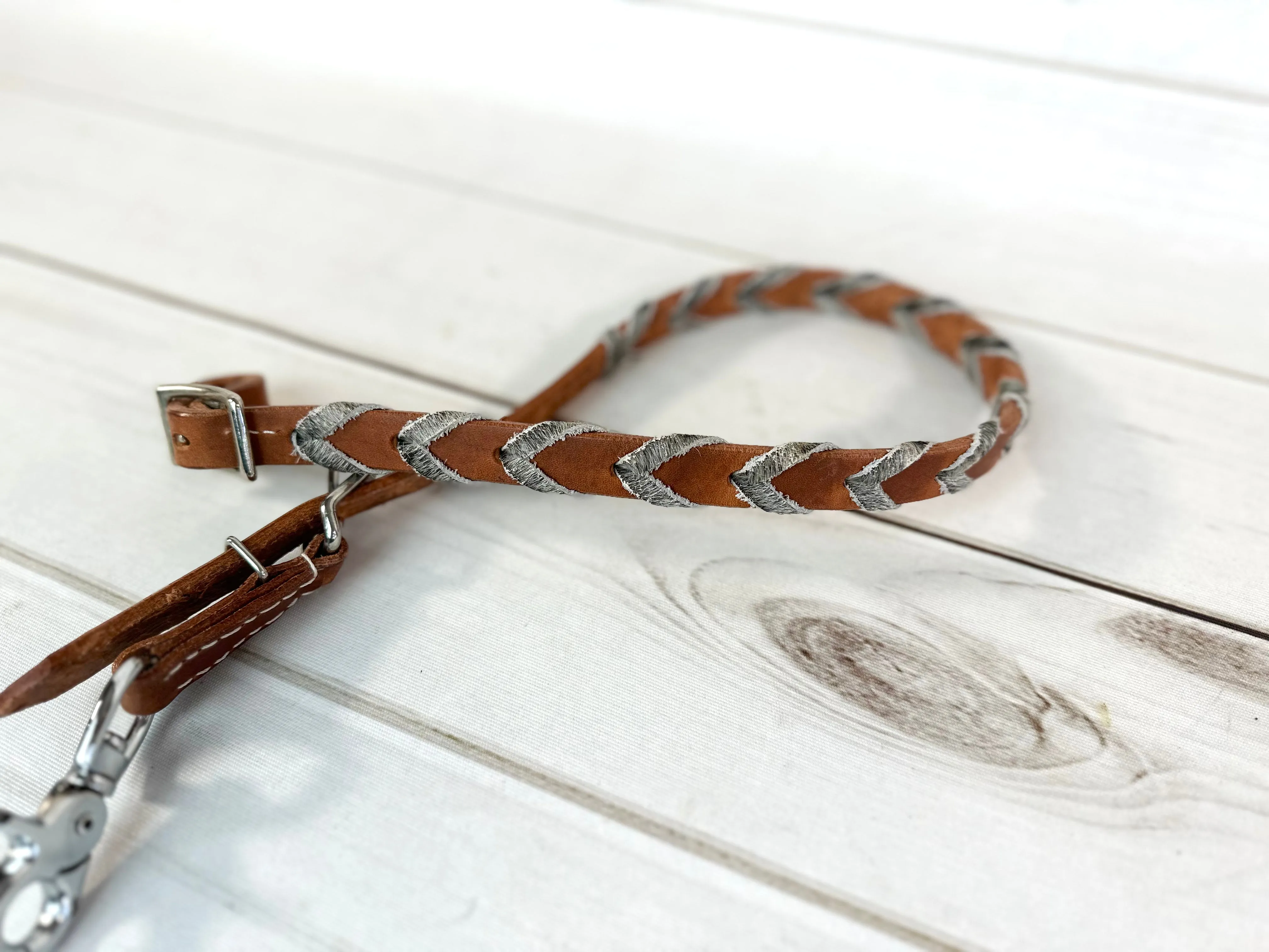 Cowhide Laced Leather Wither Strap