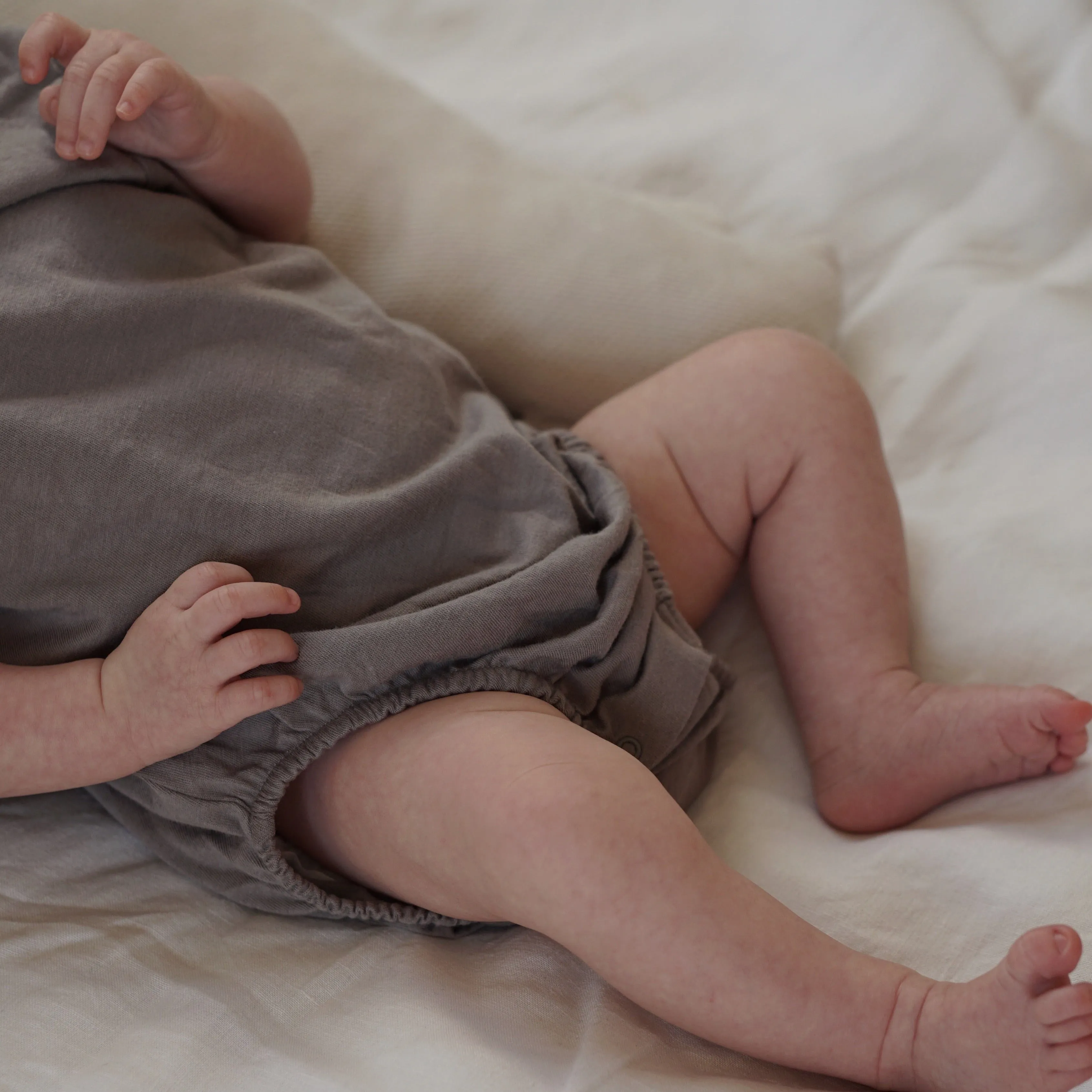 Cree Cotton Jersey Baby Bodysuit (Stone)