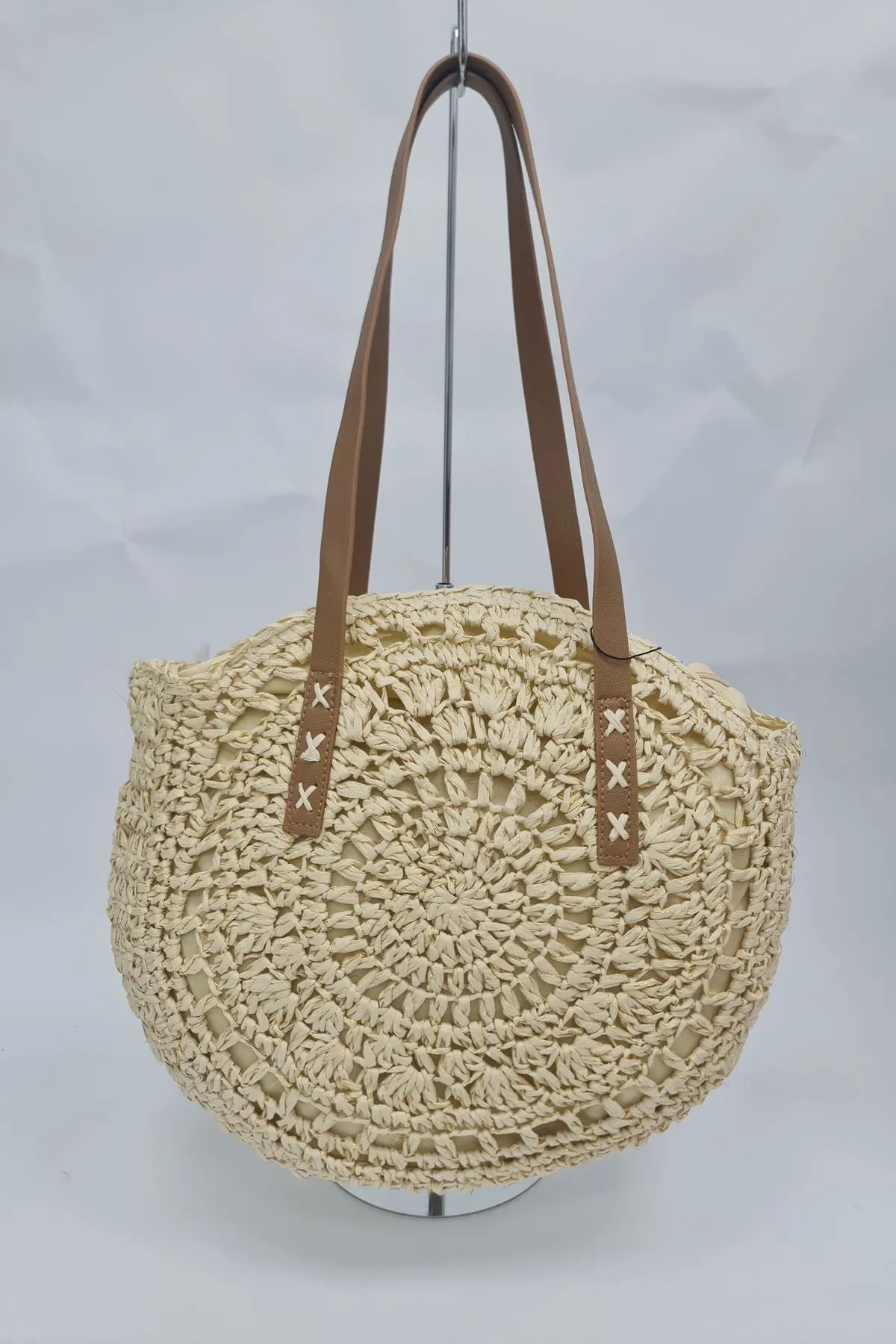 Crochet Round Two Handle Shoulder Bag