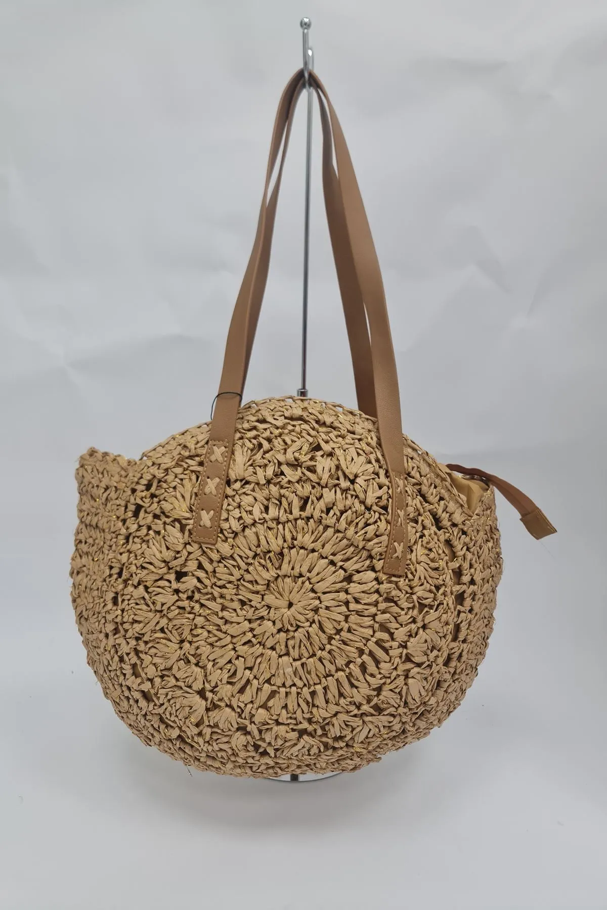 Crochet Round Two Handle Shoulder Bag