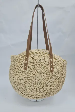 Crochet Round Two Handle Shoulder Bag