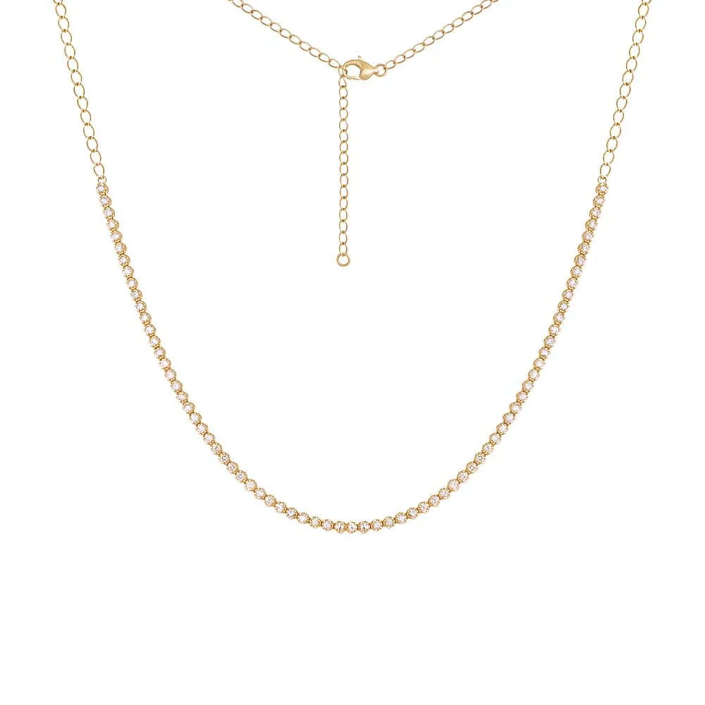 Cupcake Set Diamond Tennis Necklace 14K