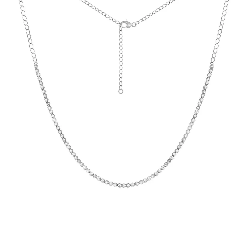 Cupcake Set Diamond Tennis Necklace 14K