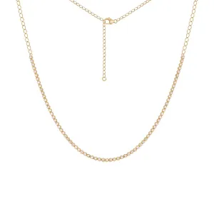 Cupcake Set Diamond Tennis Necklace 14K