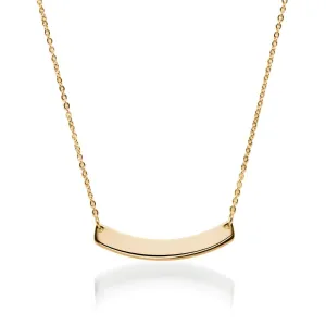 Curved Minimalist Bar | 18k Gold | Necklace