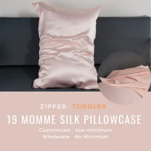 Custom Wholesale Silk Pillowcase 19 Momme Zipper Closure - Toddler