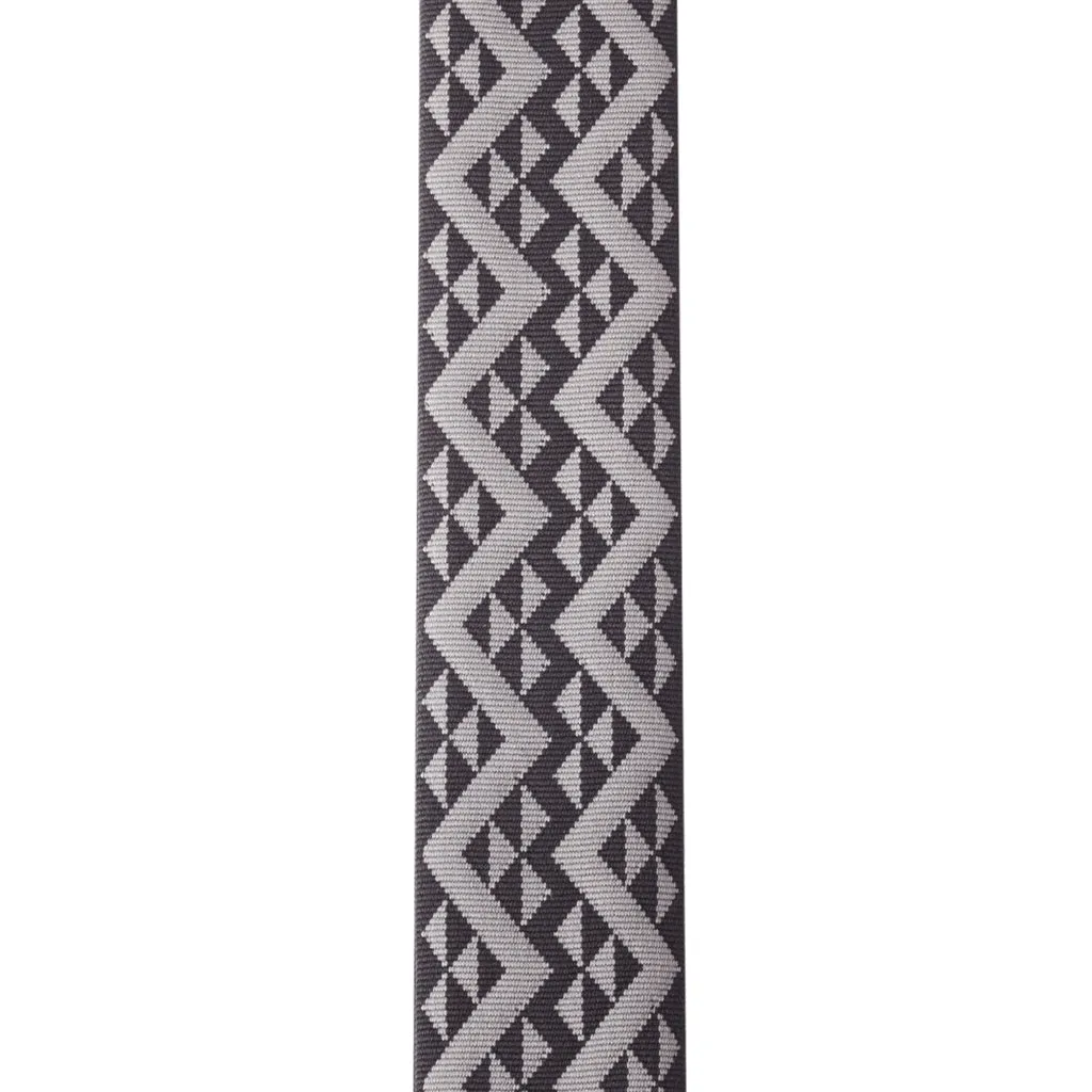 D'Addario 50mm Auto Lock Guitar Strap, Black Geometric Padded