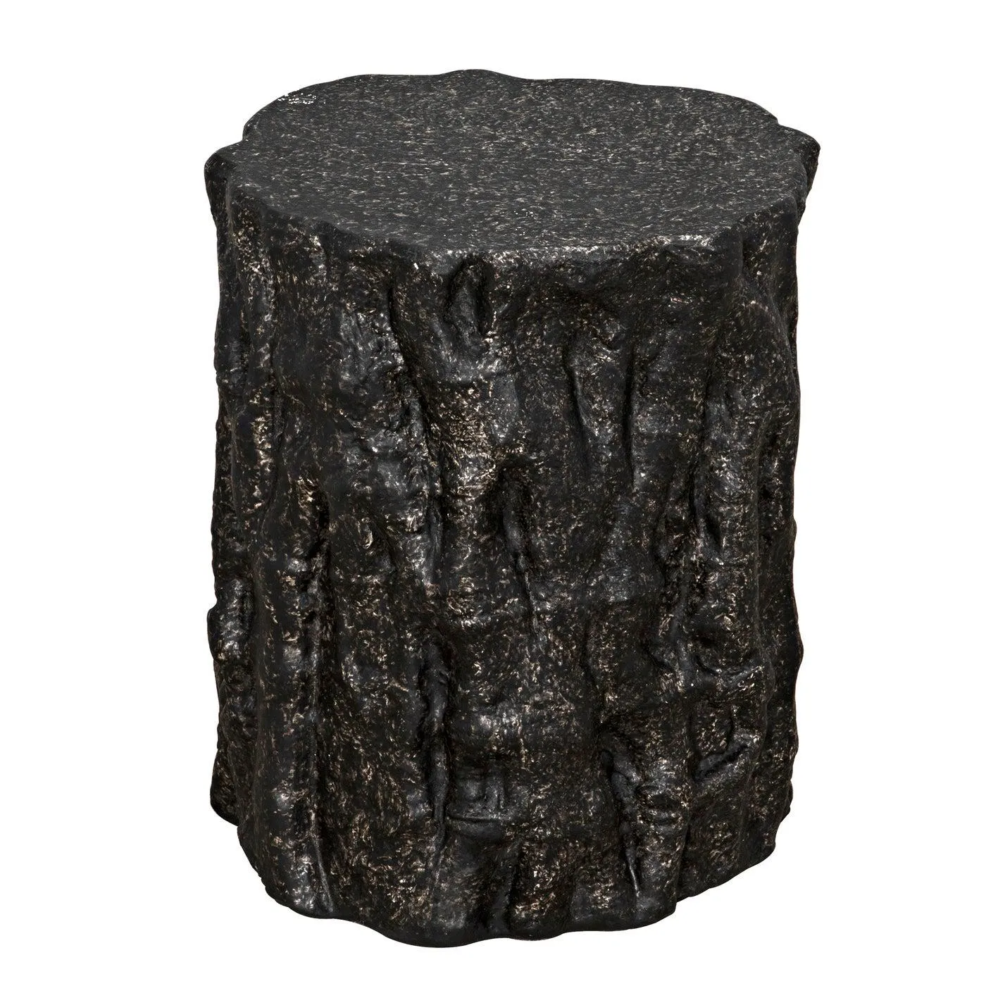 Damono Stool/Side Table, Black Fiber Cement