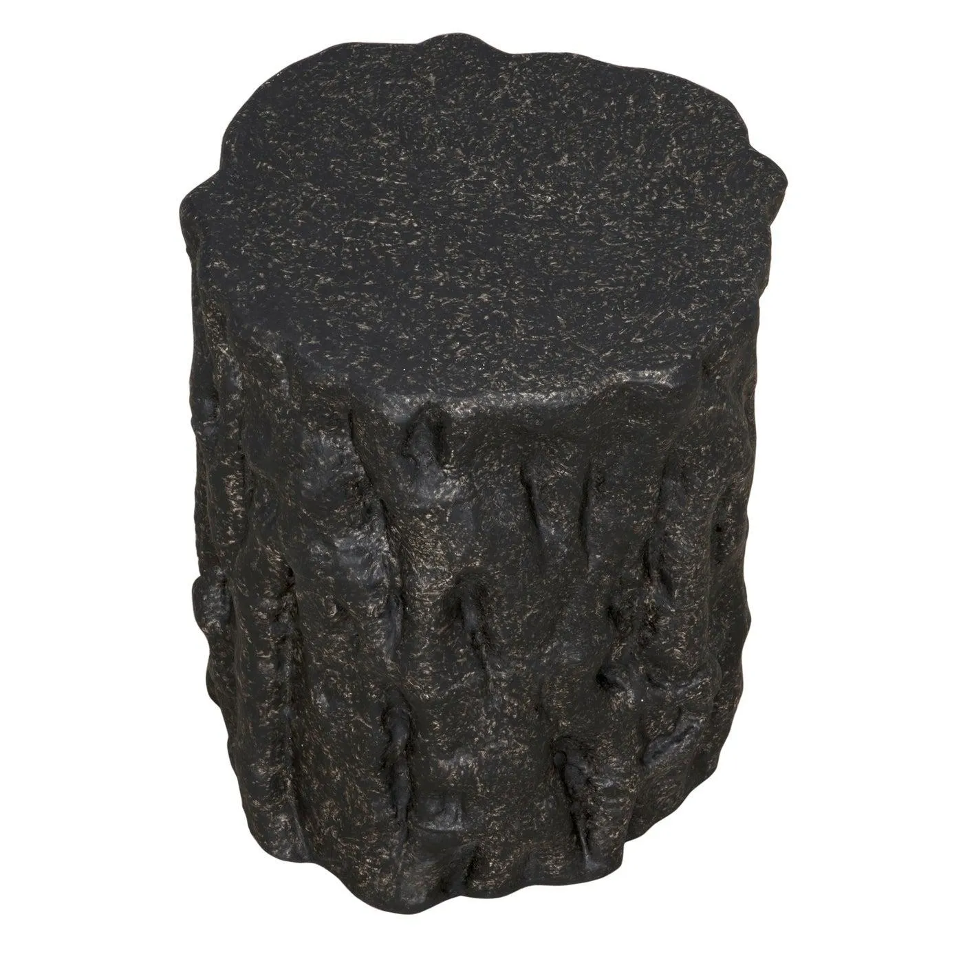 Damono Stool/Side Table, Black Fiber Cement