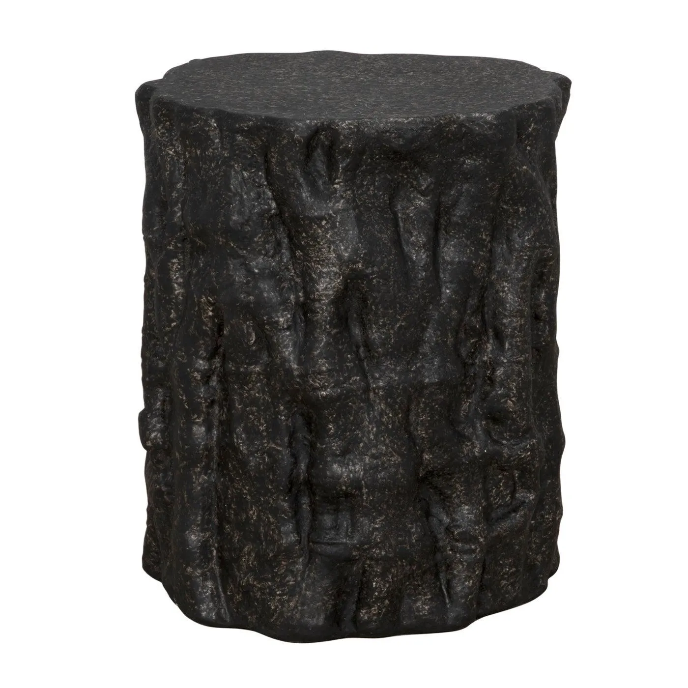 Damono Stool/Side Table, Black Fiber Cement