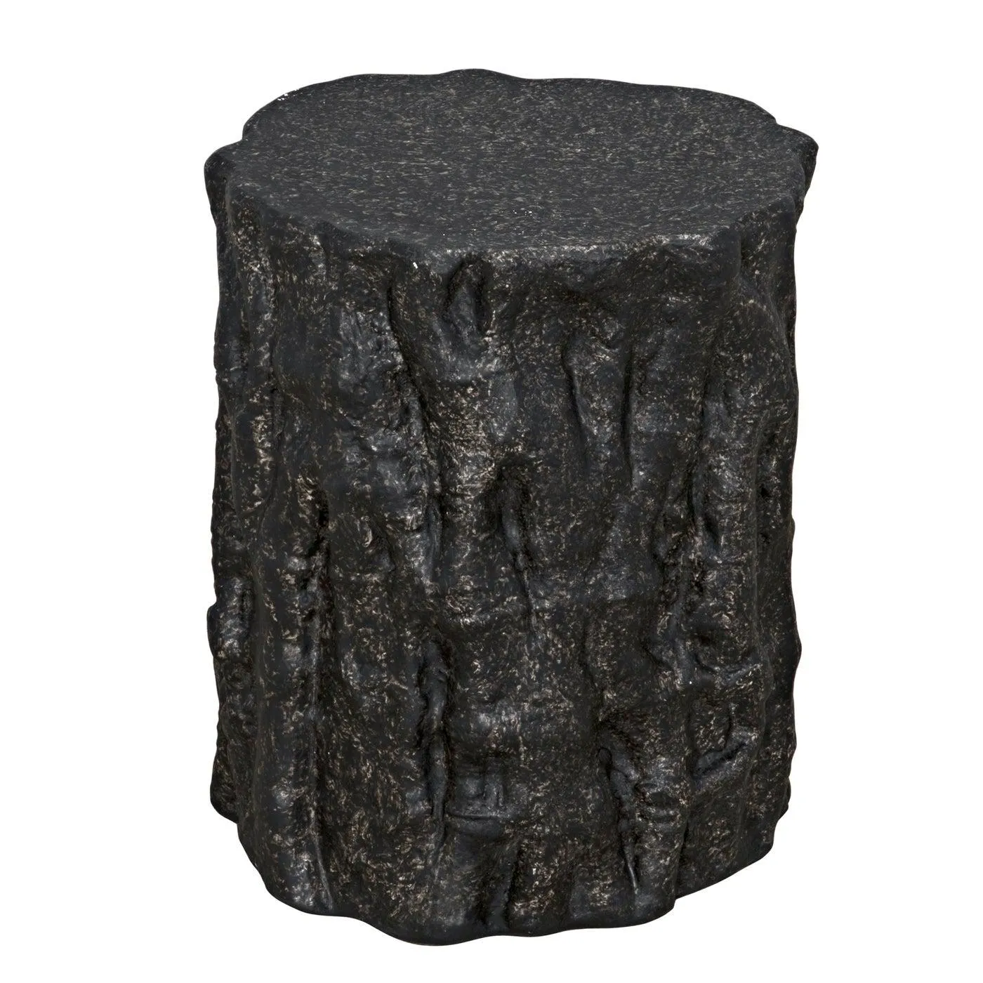 Damono Stool/Side Table, Black Fiber Cement