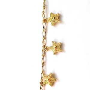 Dangling Starfish Charms Gold Chain by the Inch (#732)