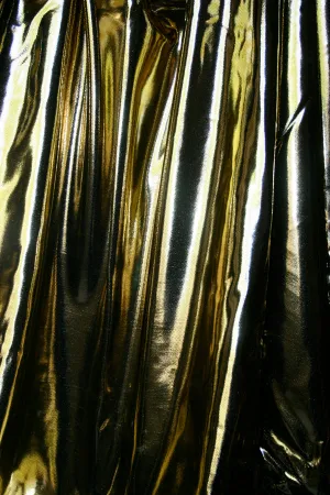 Dark Gold Metallic Spandex Fabric Sample