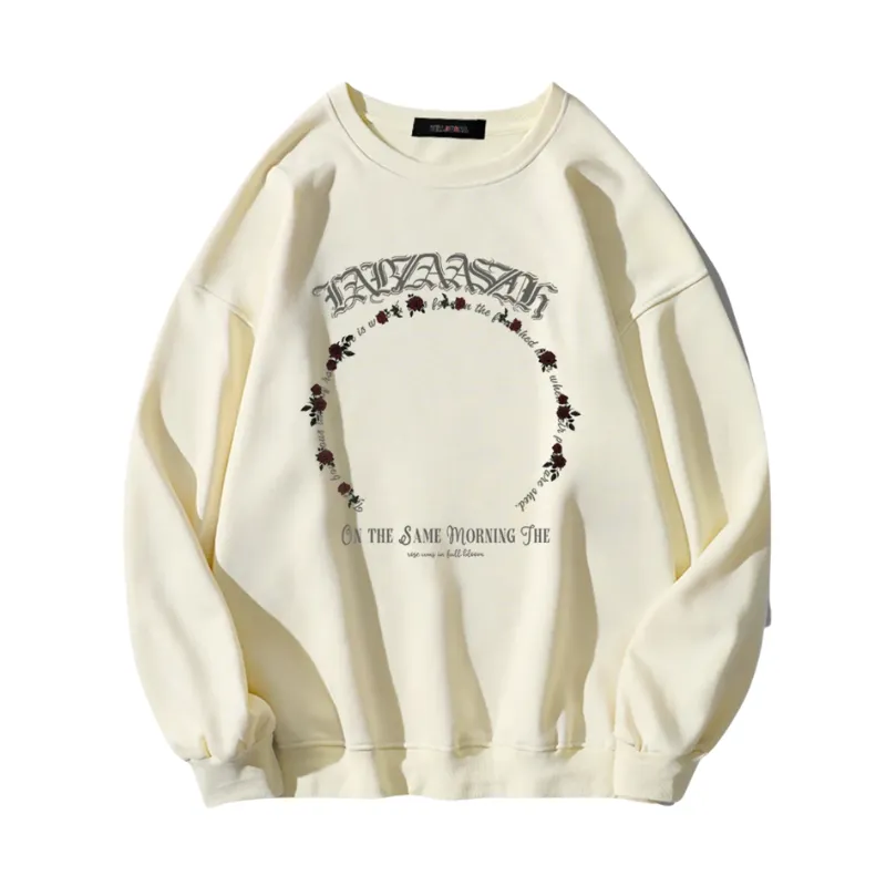 Dark Rose Alphabet Print Sweatshirt