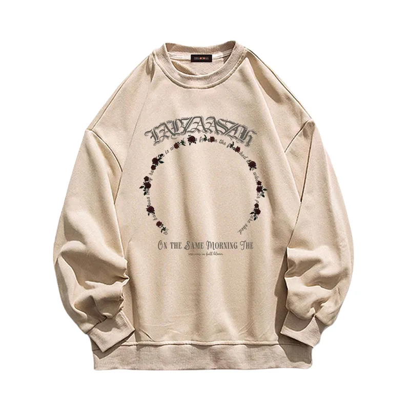 Dark Rose Alphabet Print Sweatshirt