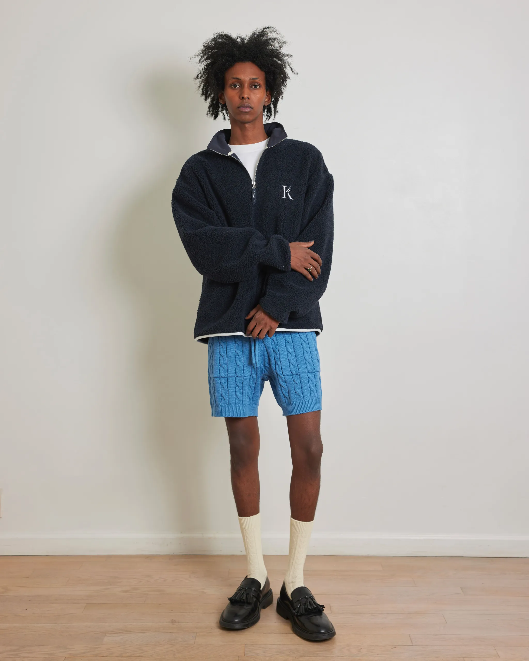 Dark Sapphire Sherpa Quarter ZIp