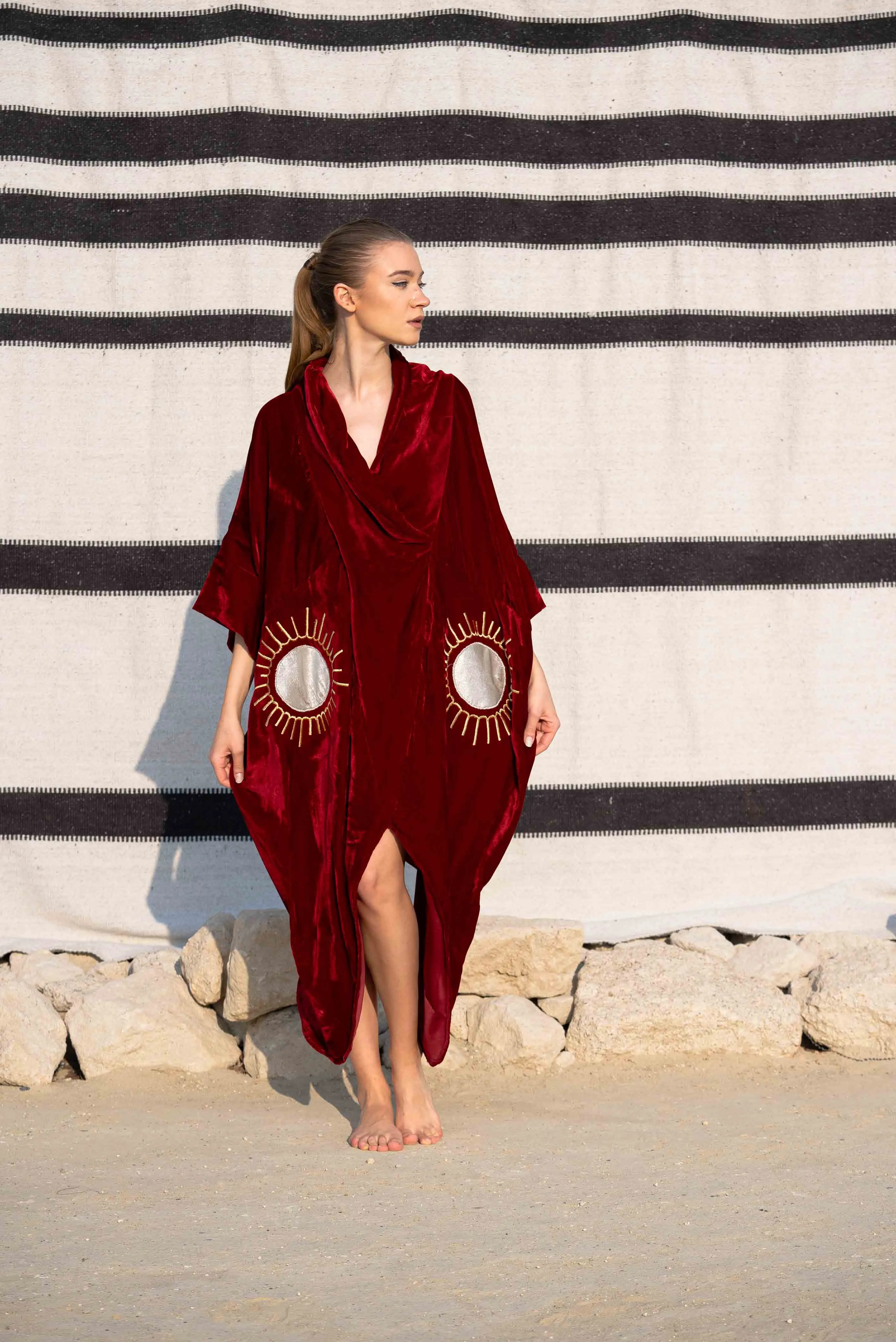 Deep Red - Sun Motif