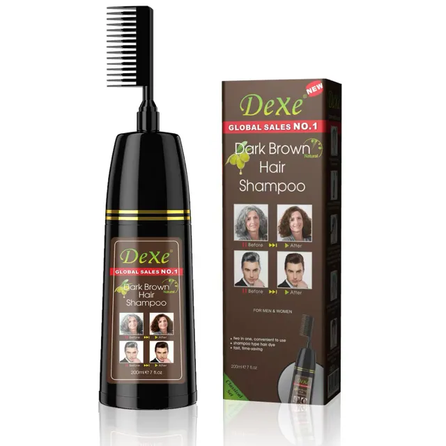 Dexe Black Hair Shampoo With Comb