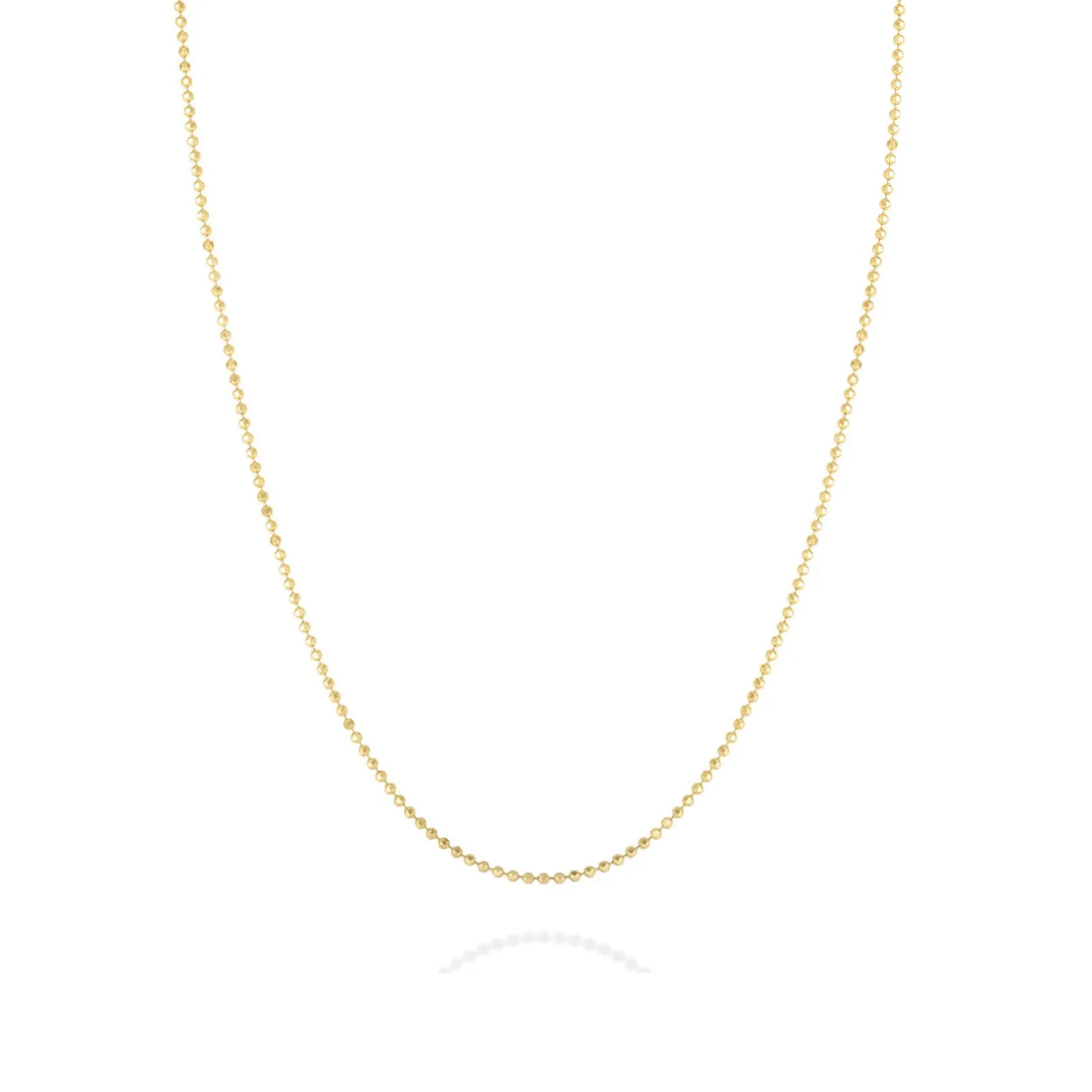 Diamond Cut Bead Chain Necklace